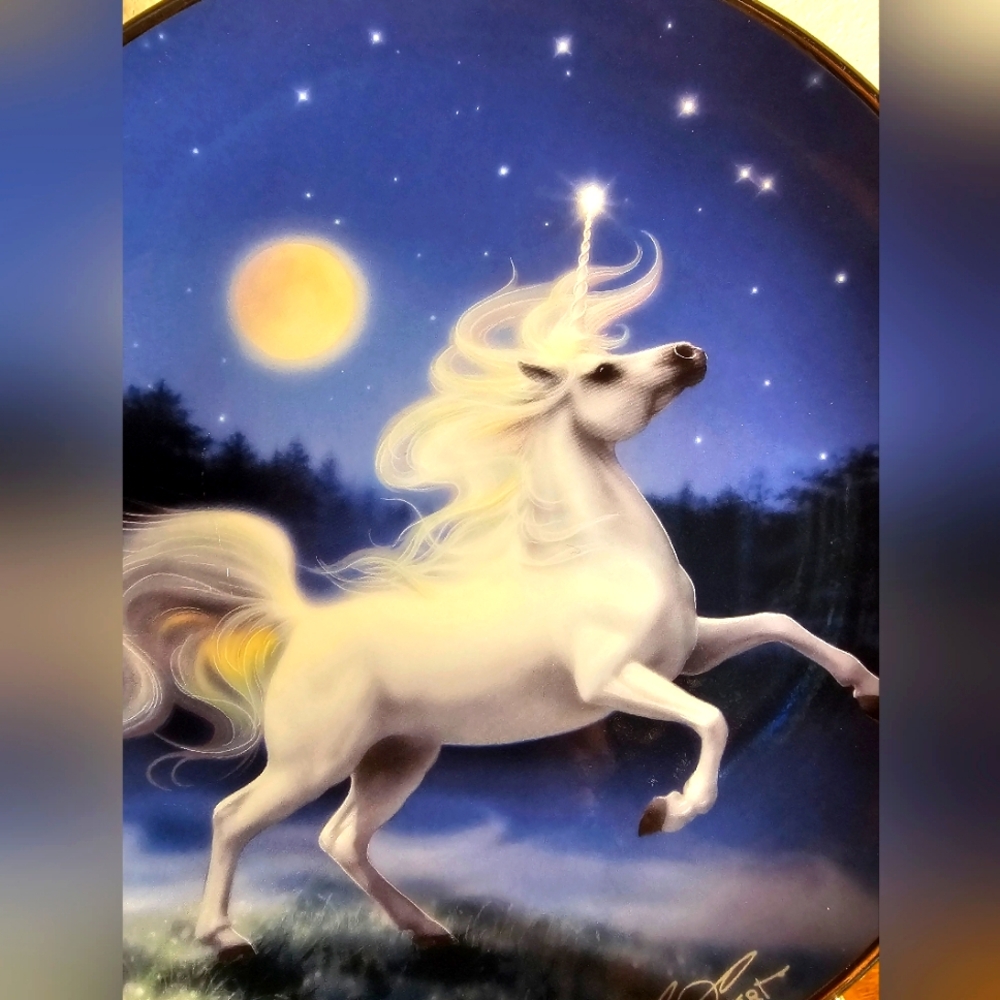Plate Unicorn Franklin Mint - Picture 2 of 4